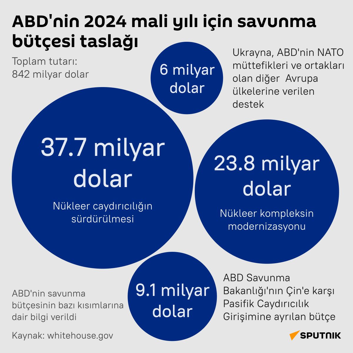 İnfografik ABD’nin 2024 mali yılı için savunma bütçesi taslağı  - Sputnik Türkiye
