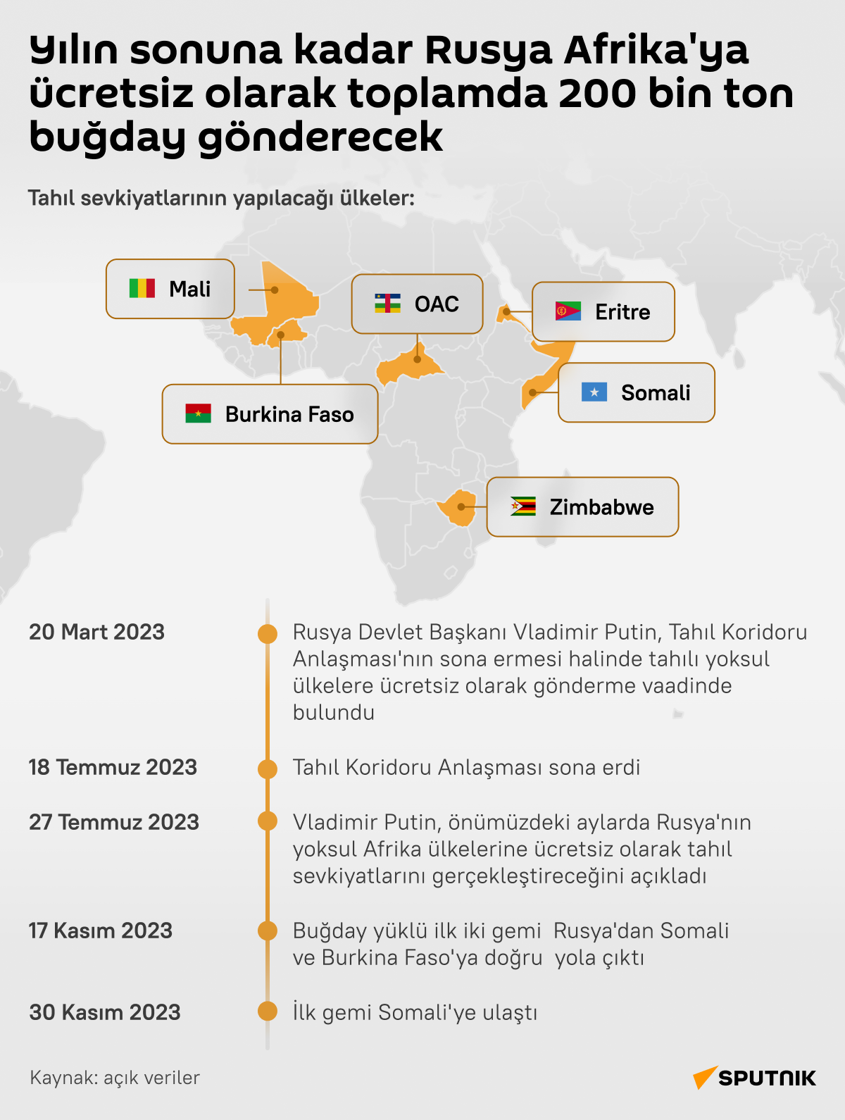 Rusya'nın Afrika ülkelerine tahıl tedariki - Sputnik Türkiye