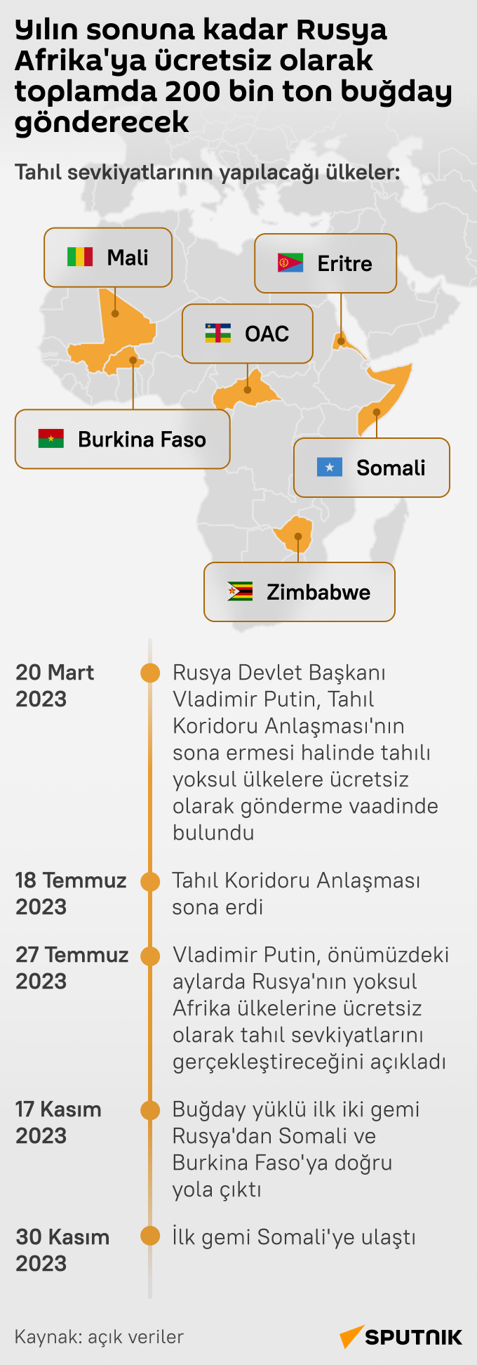 Rusya'nın Afrika ülkelerine tahıl tedariki - Sputnik Türkiye