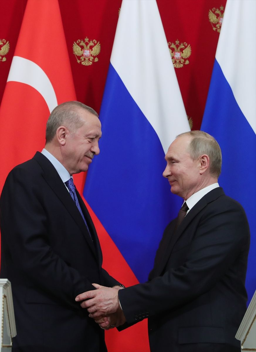 Türkiye Cumhurbaşkanı Recep Tayyip Erdoğan ile Rusya Devlet Başkanı Vladimir Putin - Sputnik Türkiye