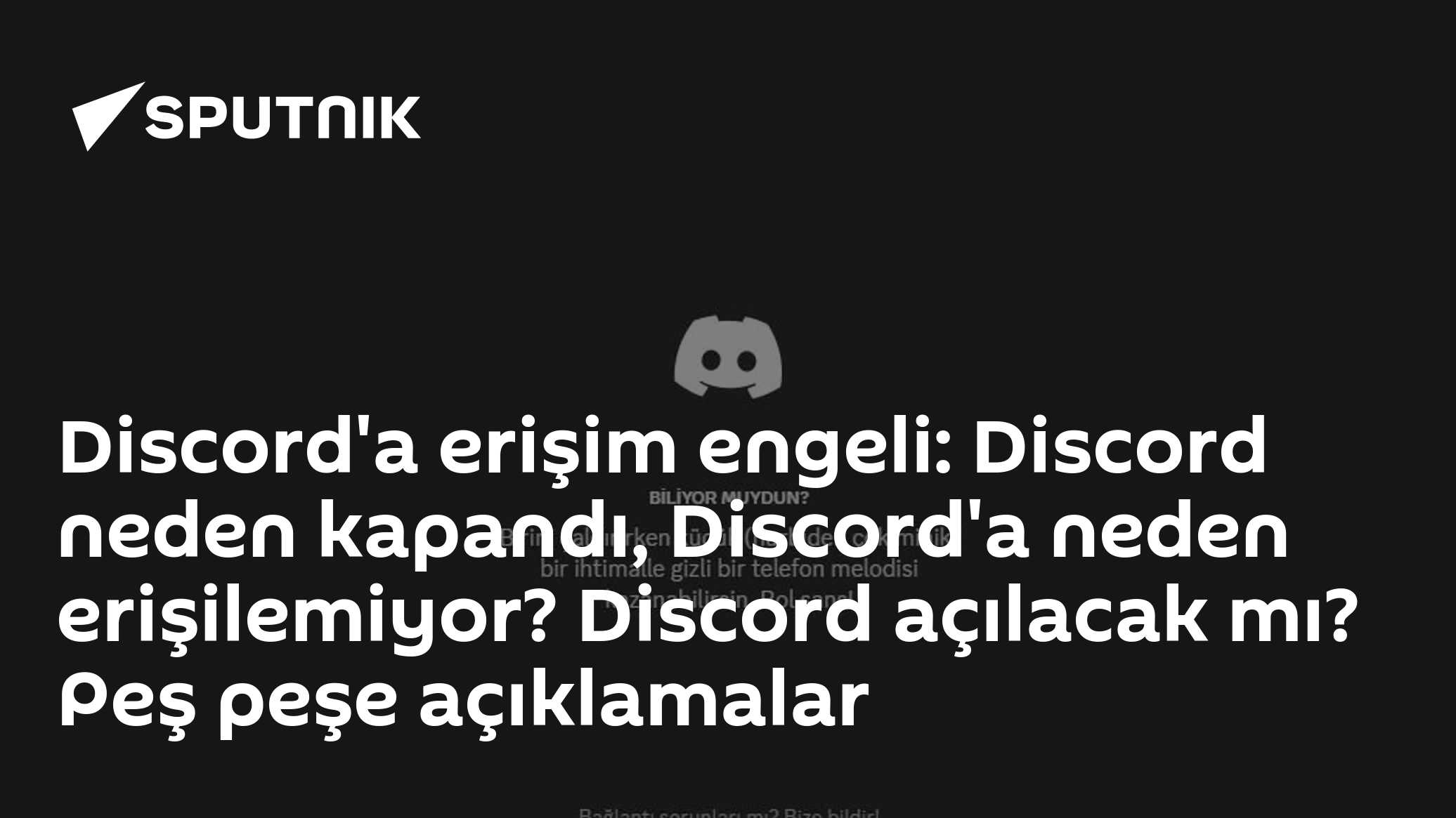 Discord Renz Discord'a erişim engeli: Discord neden kapandı, Discord'a neden ...