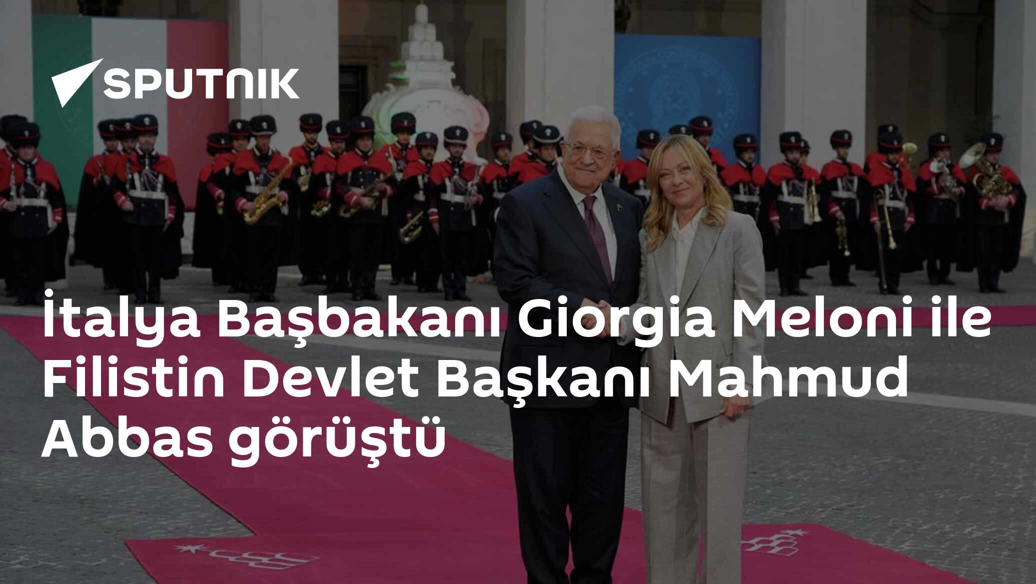 İtalya Başbakanı Giorgia Meloni ile Filistin Devlet Başkanı Mahmud Abbas görüştü