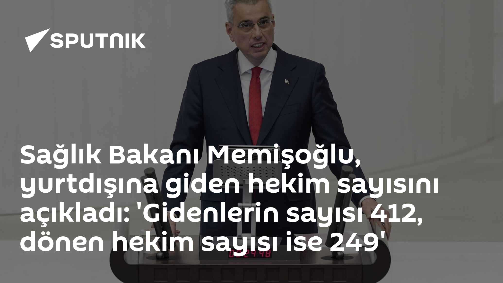 Sağlık Bakanı Memişoğlu, yurtdışına giden hekim sayısını açıkladı: 'Gidenlerin sayısı 412, dönen hekim sayısı ise 249'