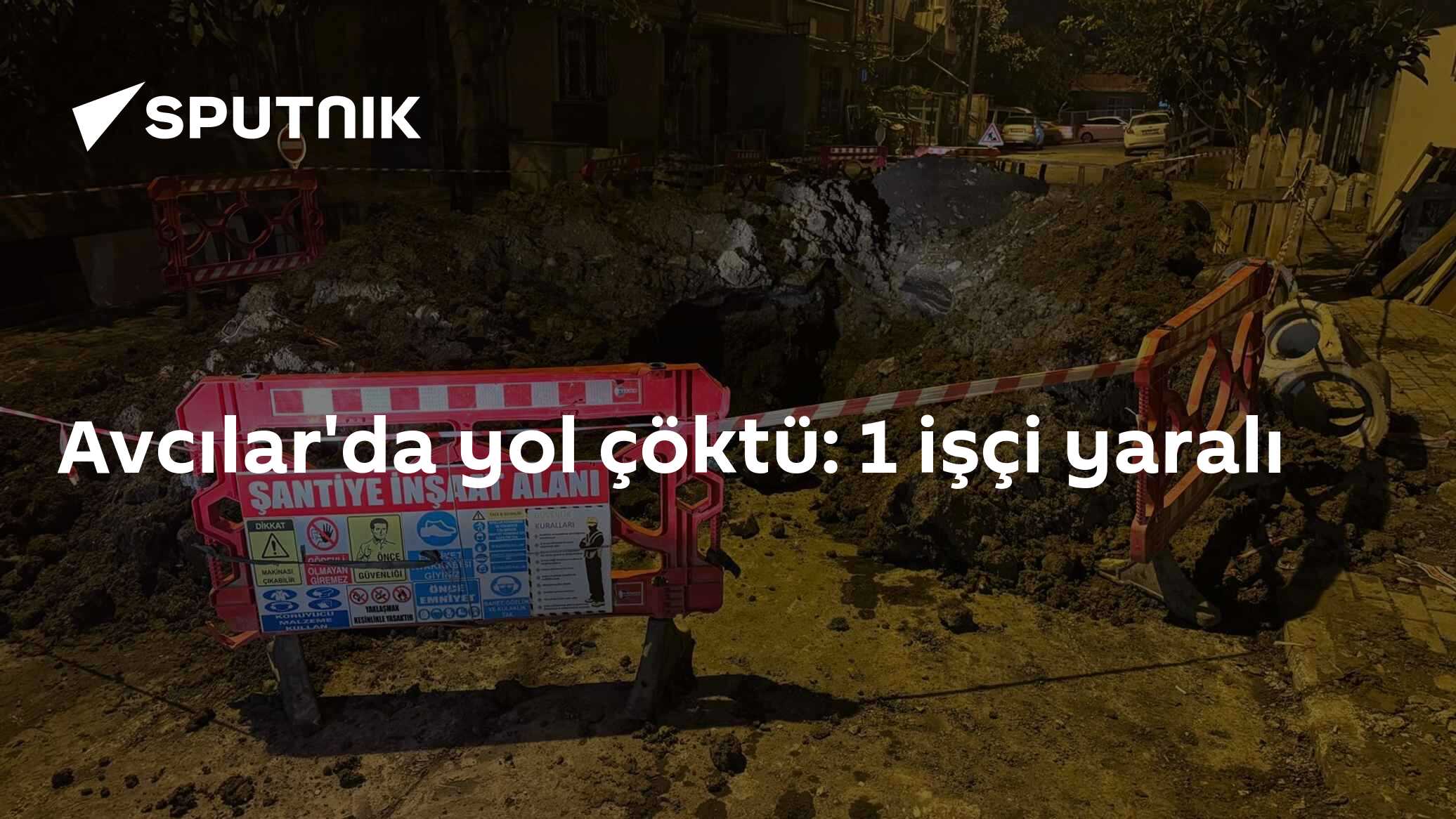 Avcılar'da yol çöktü: 1 işçi yaralı