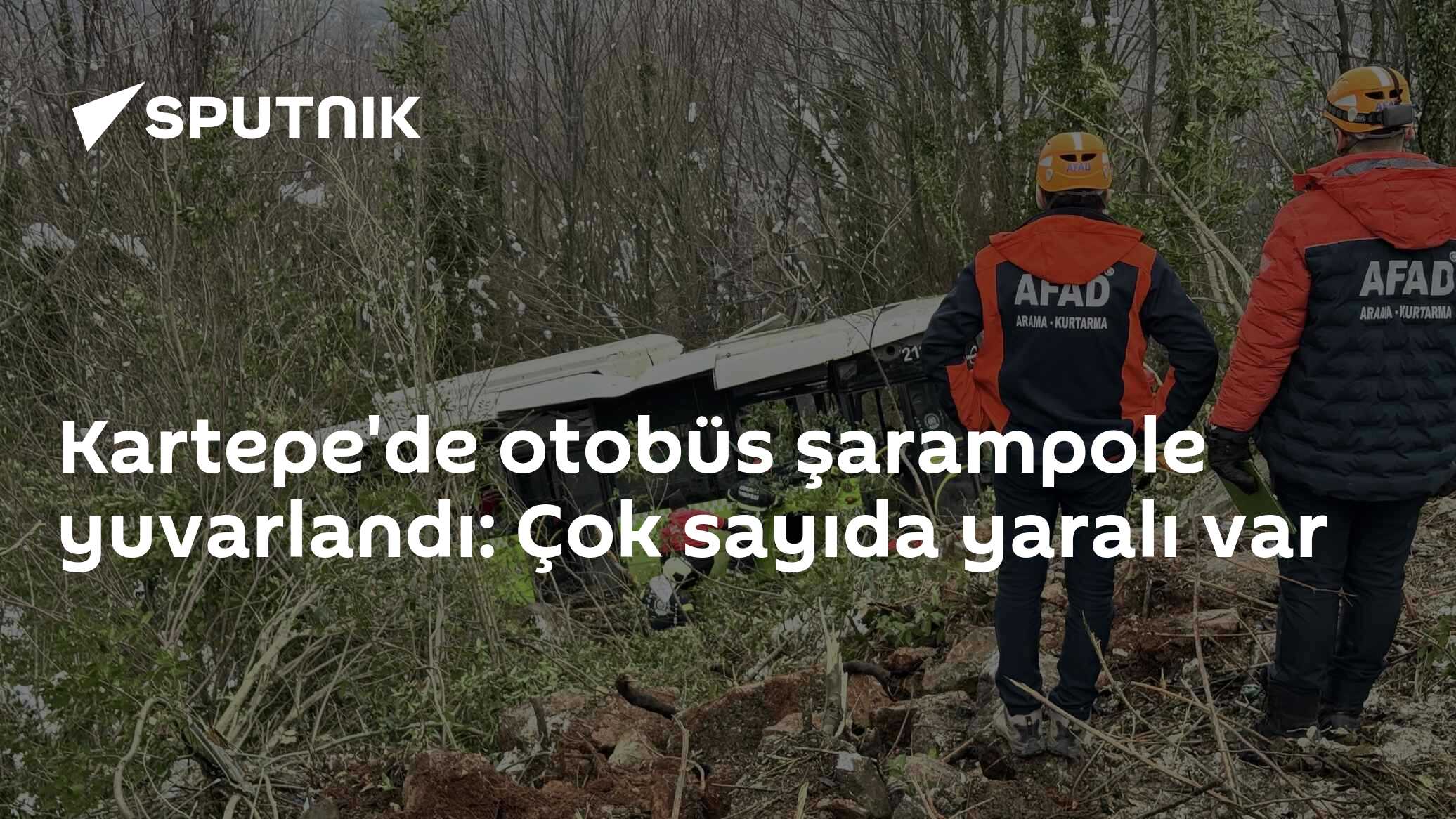 Kartepe'de otobüs şarampole yuvarlandı: Çok sayıda yaralı var