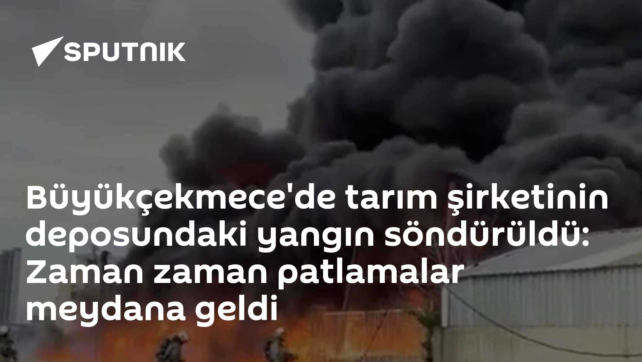 Büyükçekmece'de bir fabrikanın açık alanında yangın çıktı