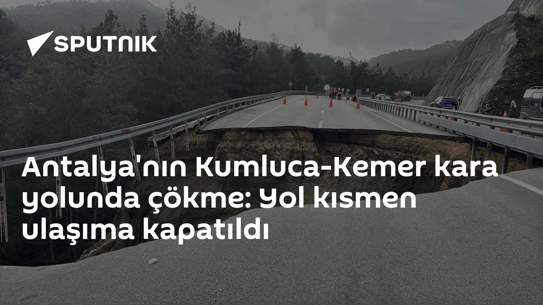 Antalya Kumluca-Kemer Kara Yolu Çökme - Ulaşıma Kapatılan Bir Yol