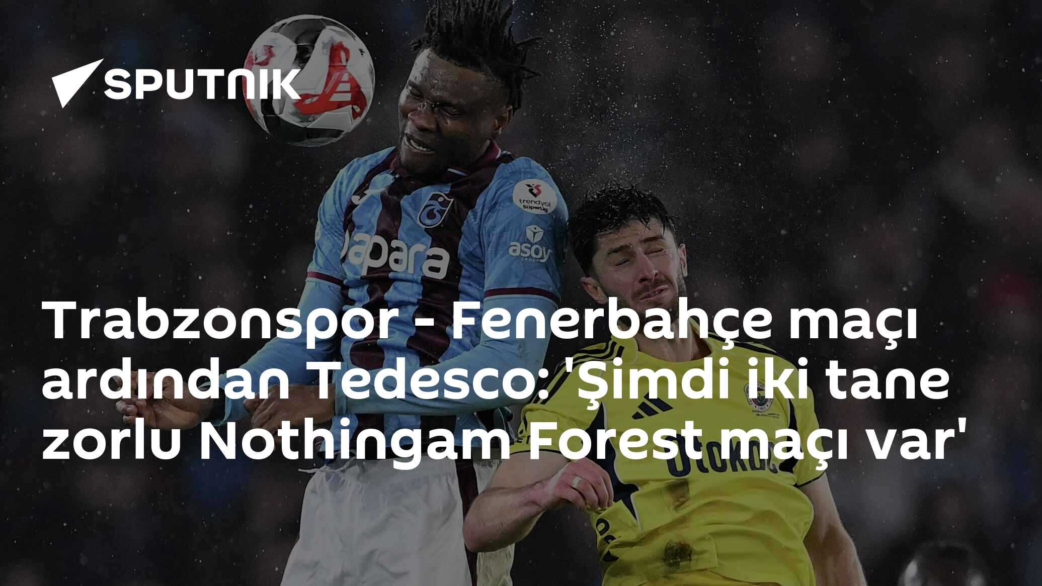 'İkisi Zordur': Tedesco, Trabzonspor - Fenerbahçe Maçından Sonra