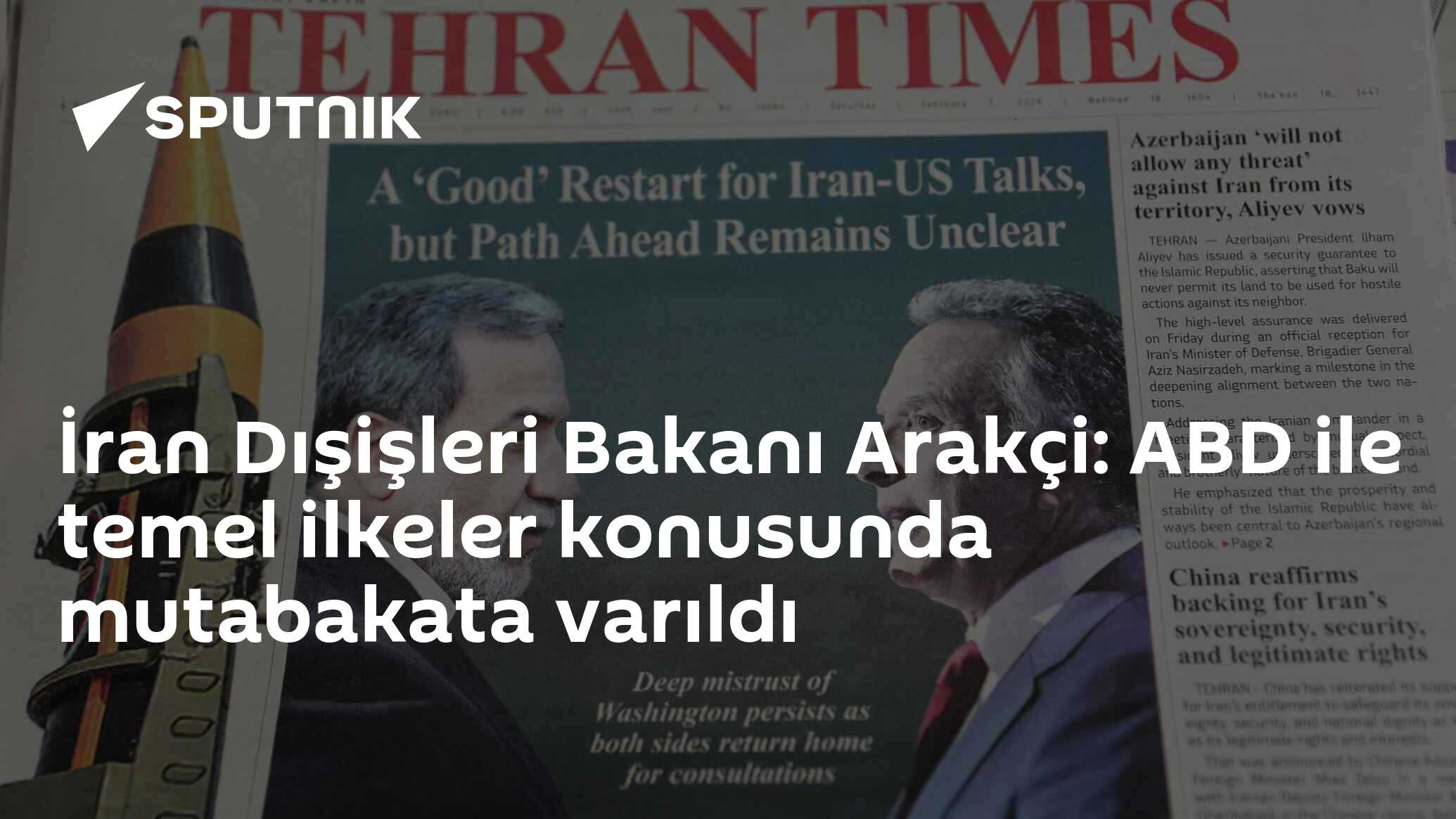 İran Dışişleri Bakanı Arakçi: ABD ile temel ilkeler konusunda mutabakata varıldı