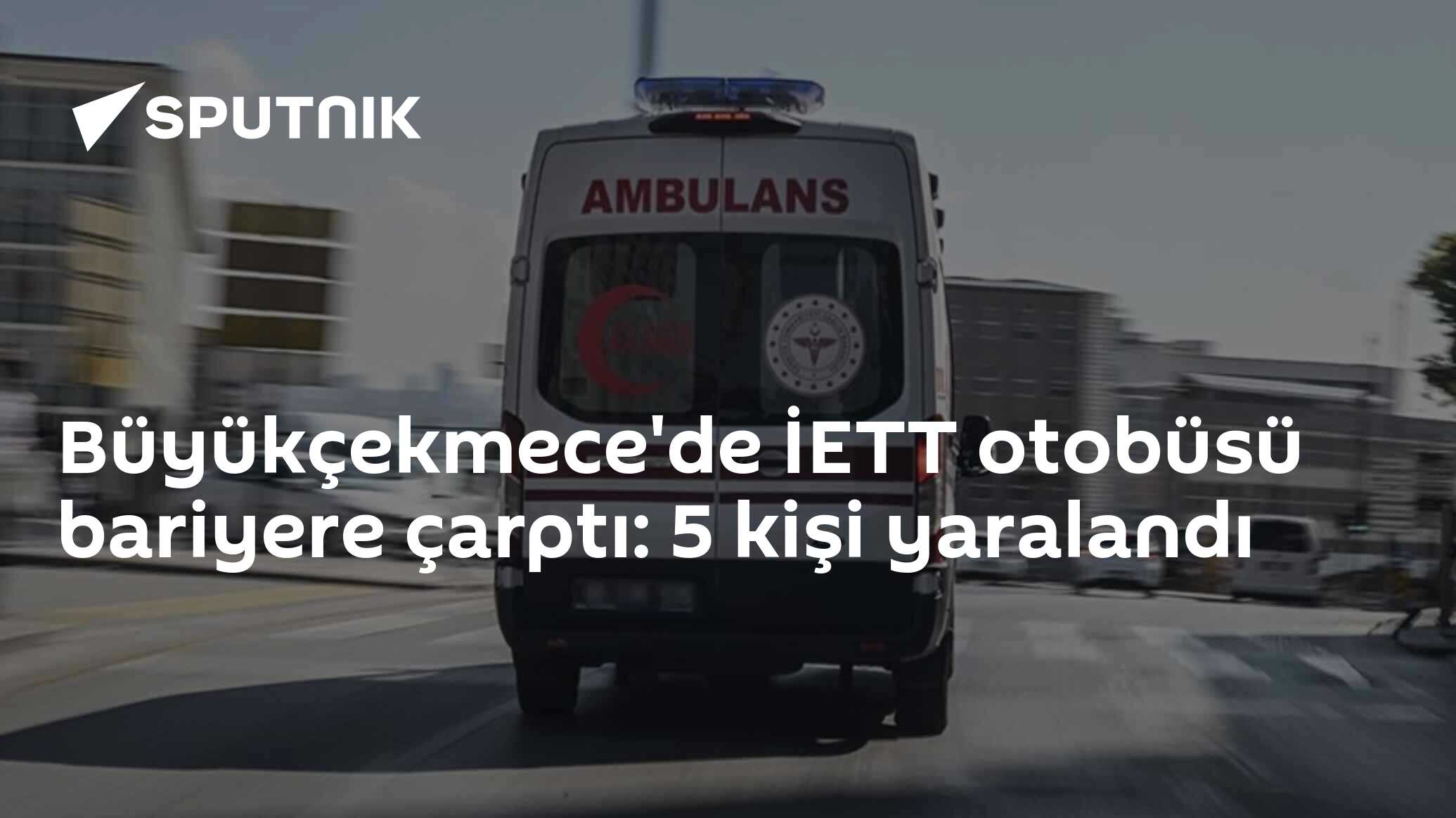 Büyükçekmece'de İETT otobüsü bariyere çarptı: Yaralılar var