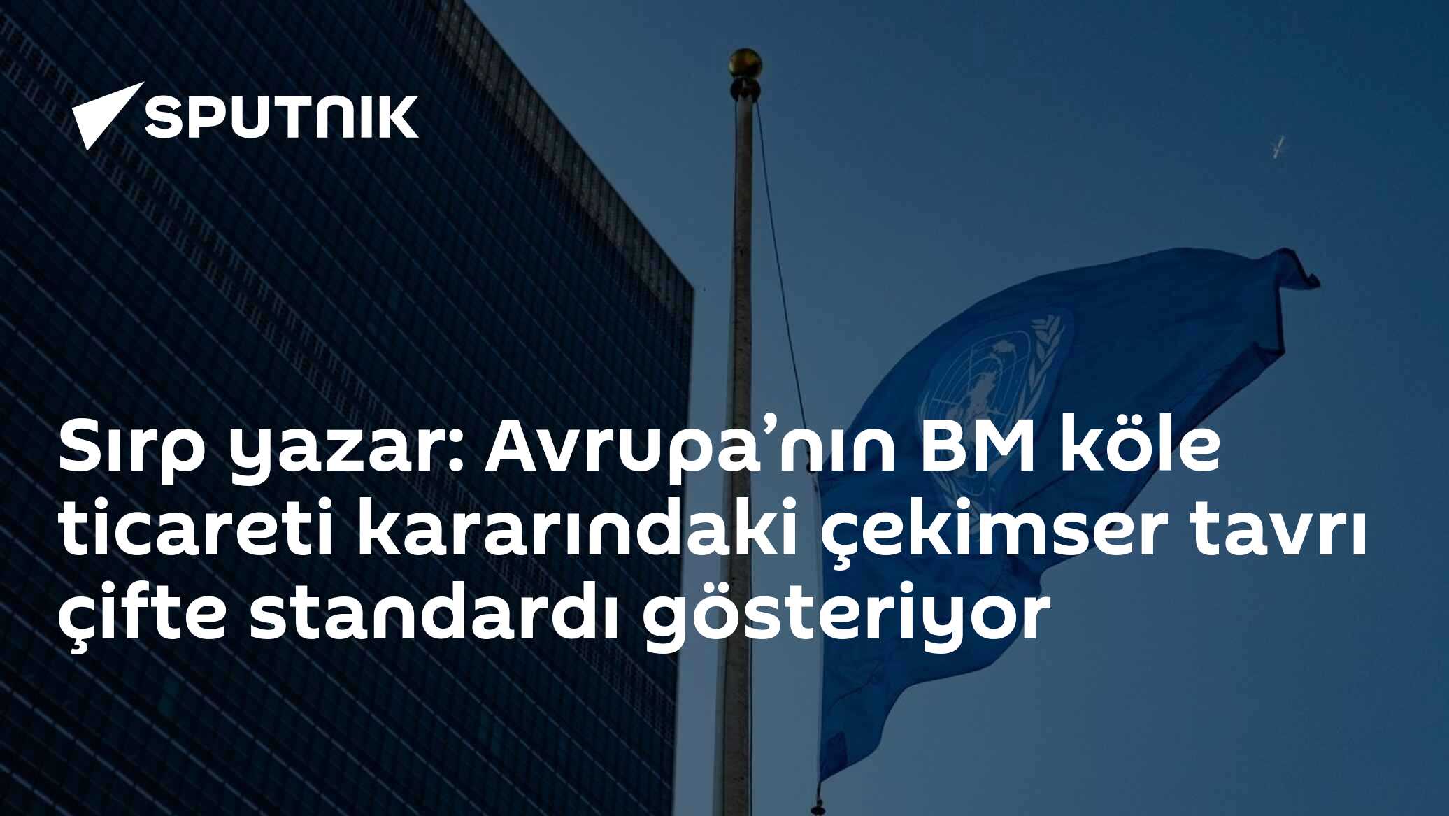 Sırp yazar: Avrupa’nın BM köle ticareti kararındaki çekimser tavrı çifte standardı gösteriyor