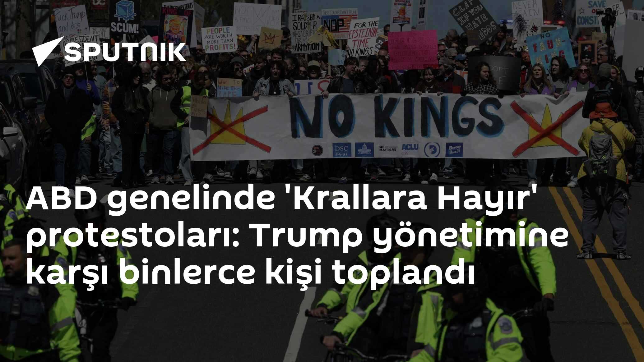 ABD genelinde 'Krallara Hayır' protestoları: Trump yönetimine karşı binlerce kişi toplandı