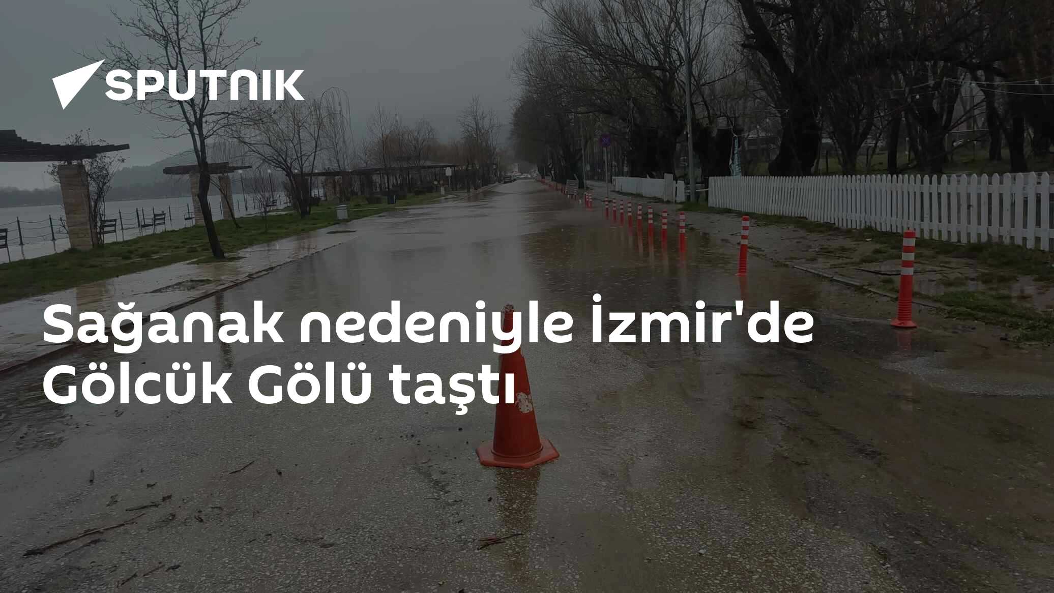 Sağanak nedeniyle İzmir'de Gölcük Gölü taştı