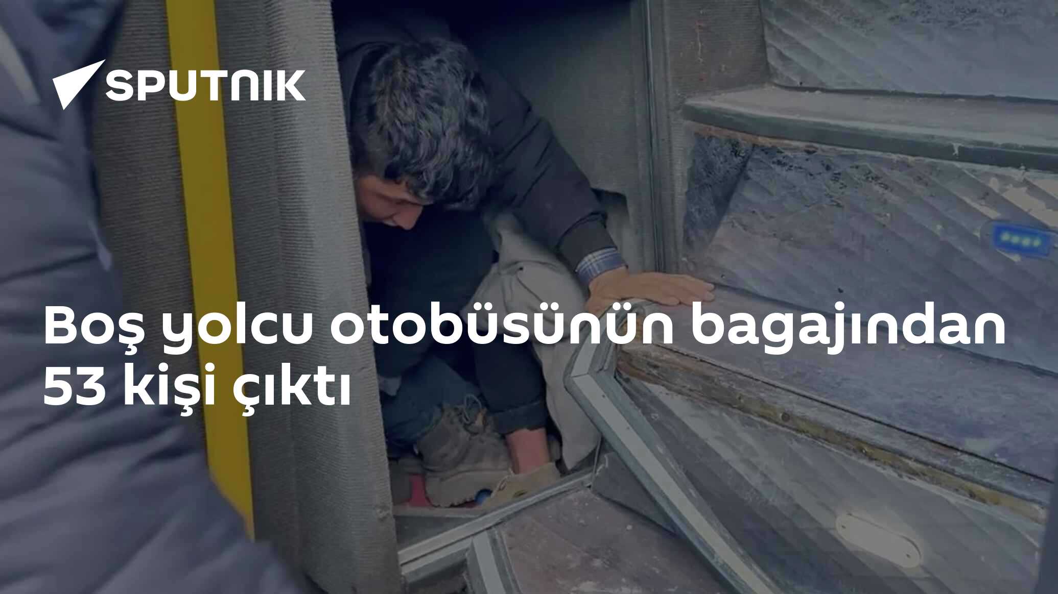 Boş yolcu otobüsünün bagajından 53 kişi çıktı