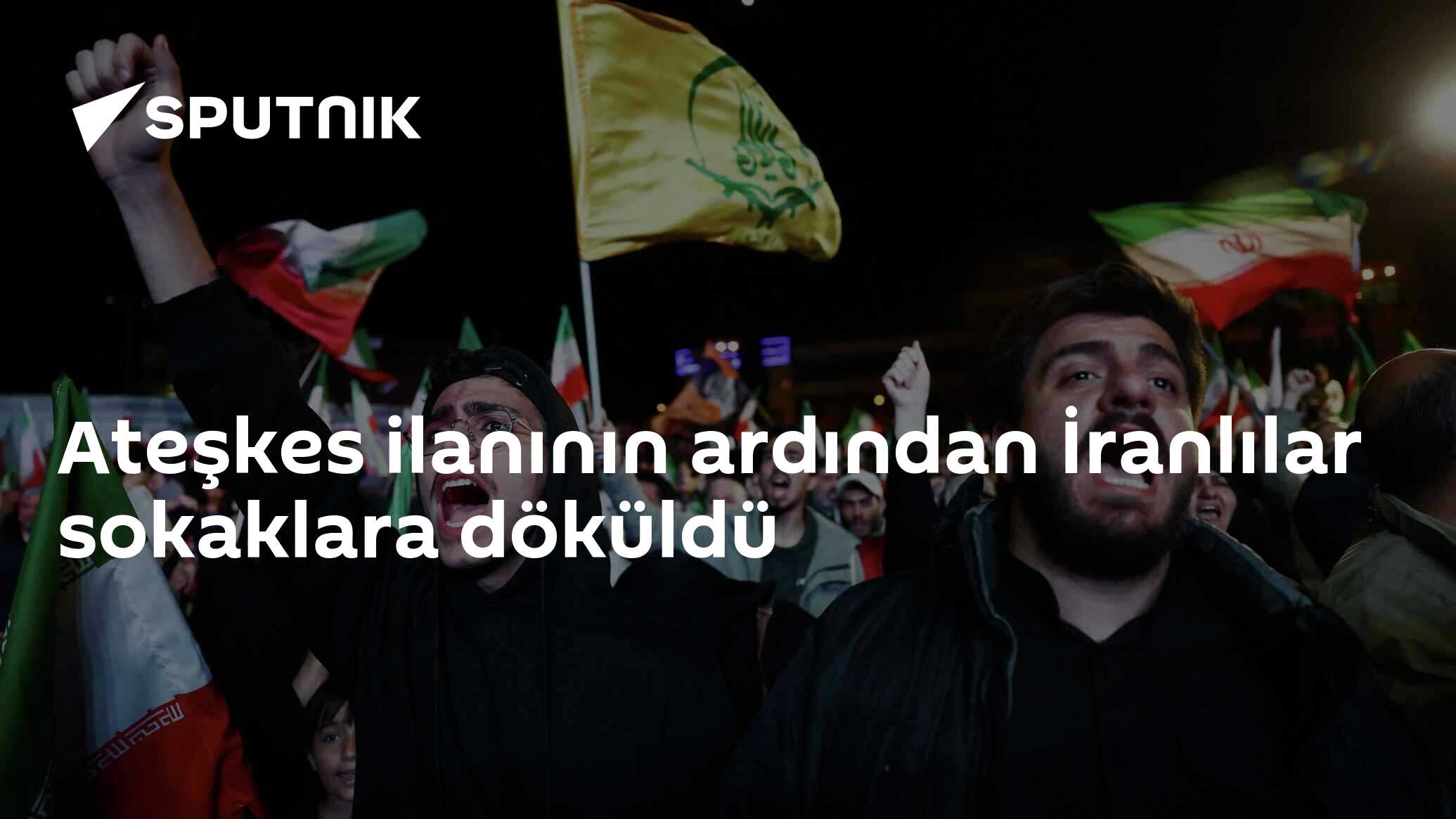 Ateşkes ilanının ardından İranlılar sokaklara döküldü