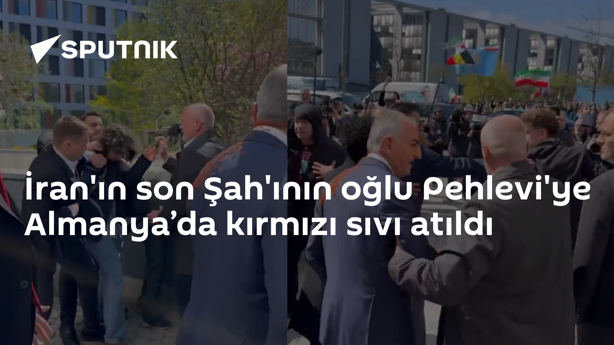 İran'ın devrik Şah'ının oğlu Pehlevi'ye Almanya’da kırmızı sıvı atıldı