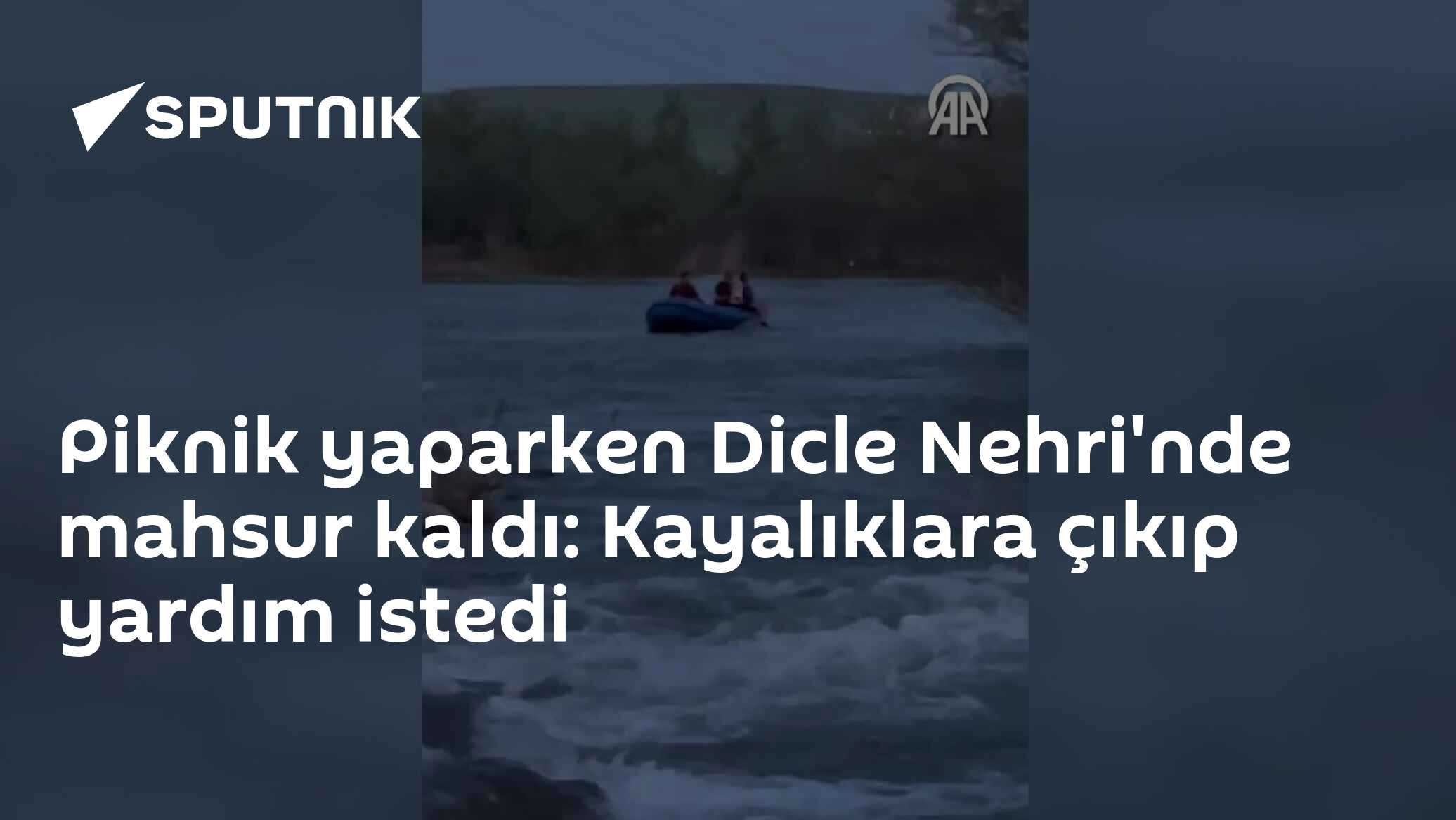 Piknik yaparken Dicle Nehri'nde mahsur kaldı: Kayalıklara çıkıp yardım istedi