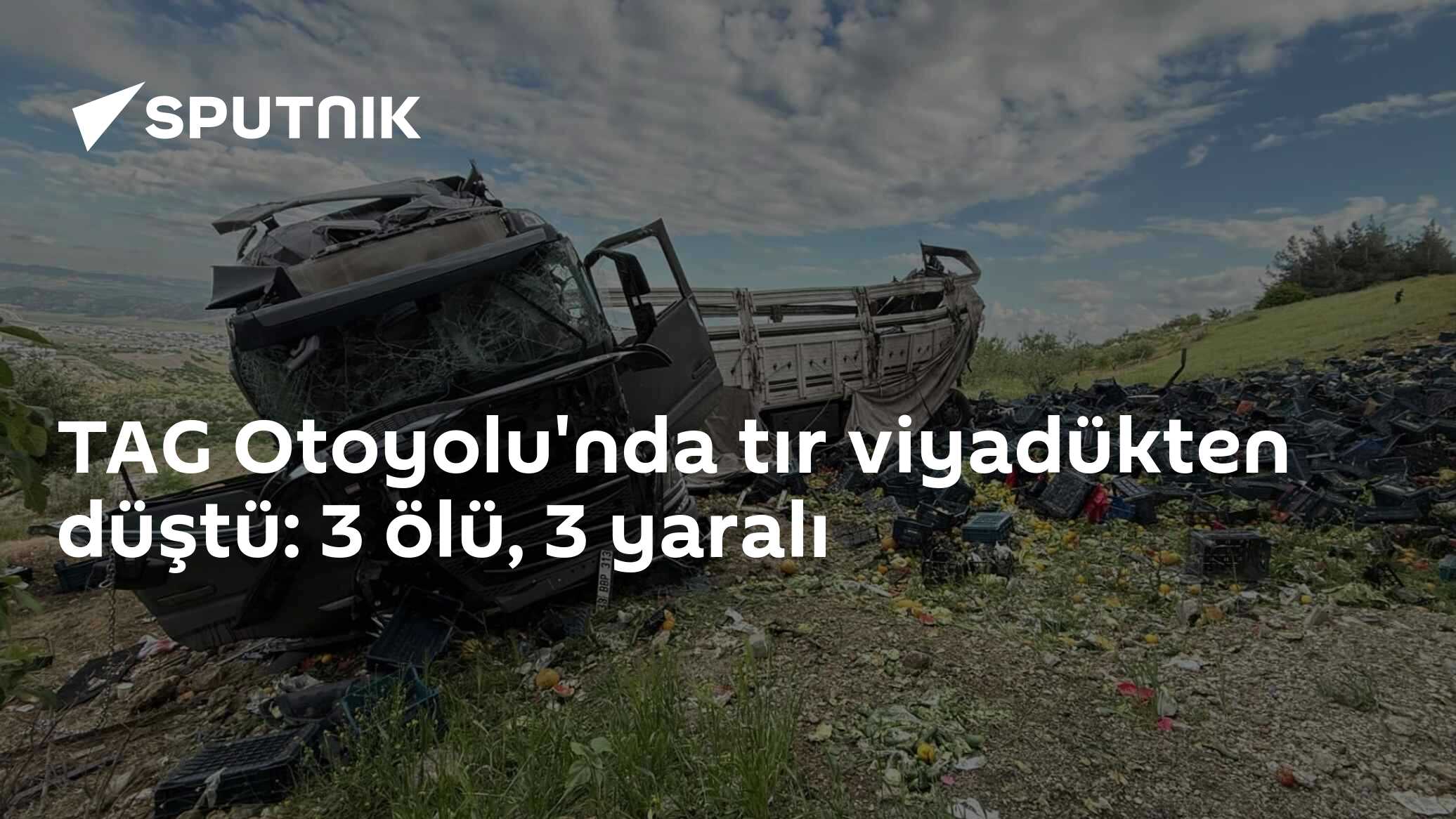 TAG Otoyolu'nda tır viyadükten düştü: 3 ölü, 3 yaralı