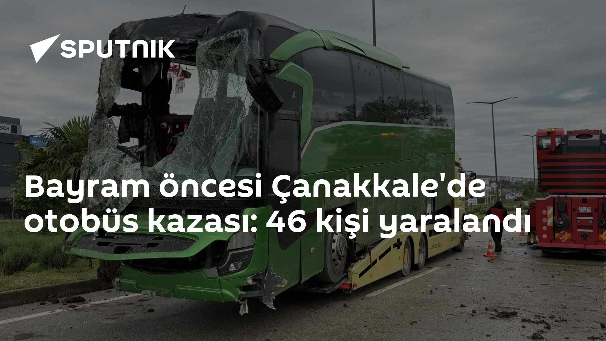 Bayram öncesi Çanakkale'de otobüs kazası: 46 kişi yaralandı