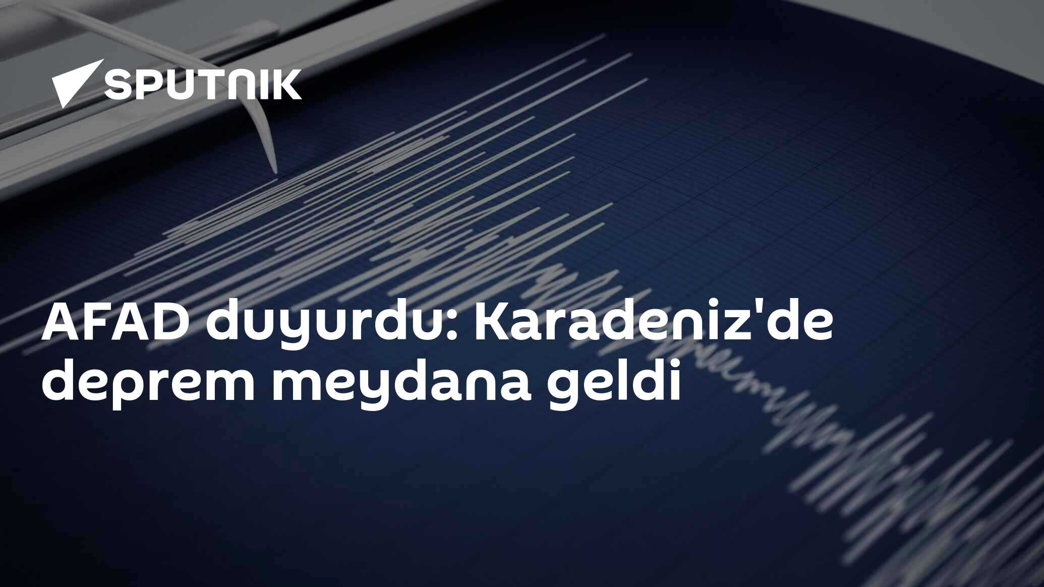 AFAD duyurdu: Karadeniz'de deprem meydana geldi