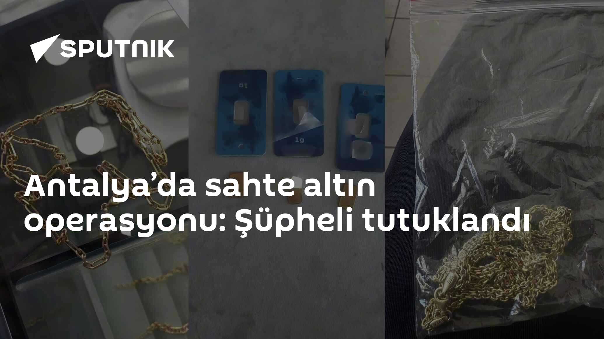 Antalya’da sahte altın operasyonu: Şüpheli tutukla