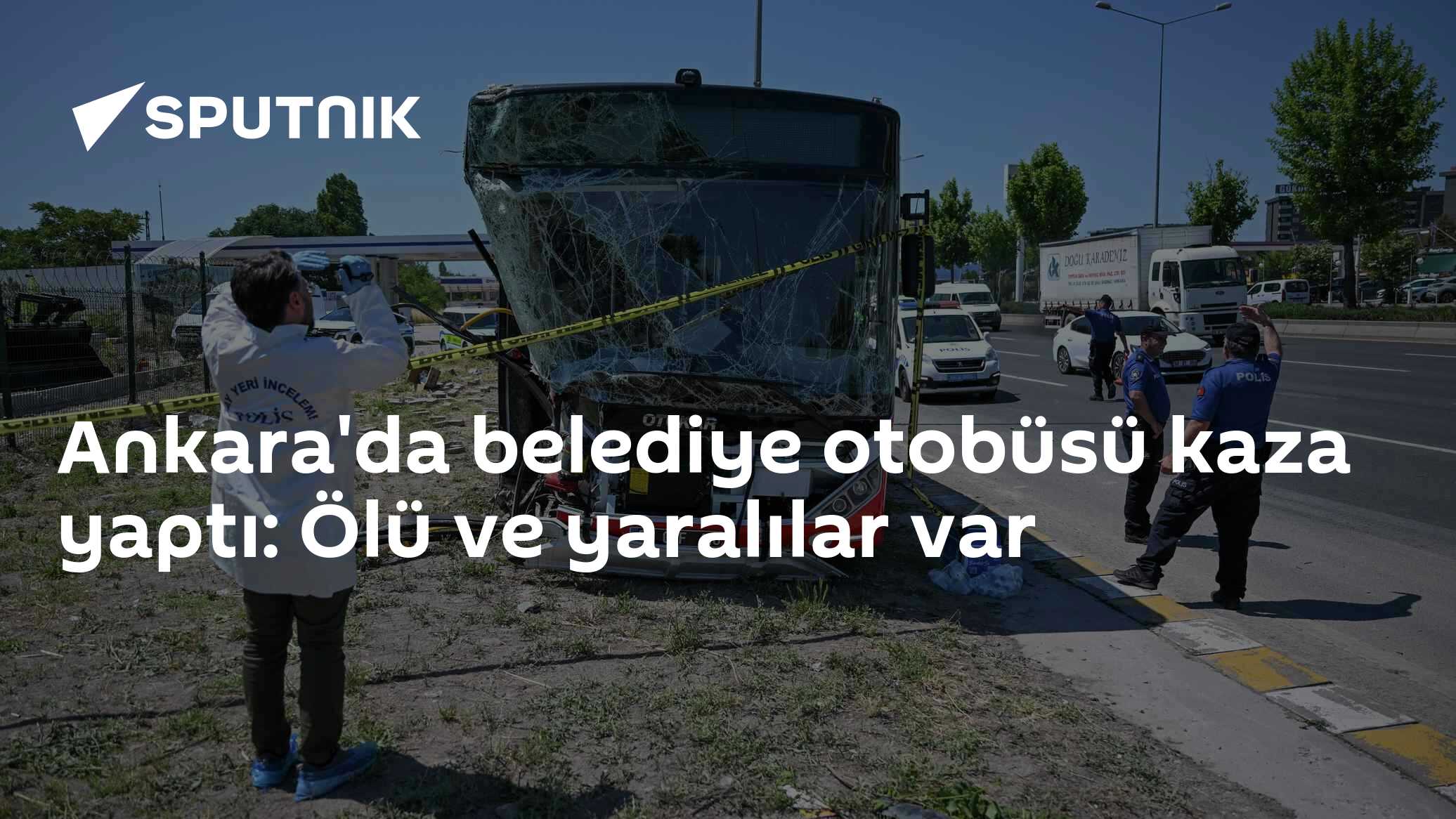 Ankara'da EGO otobüsü kaza yaptı