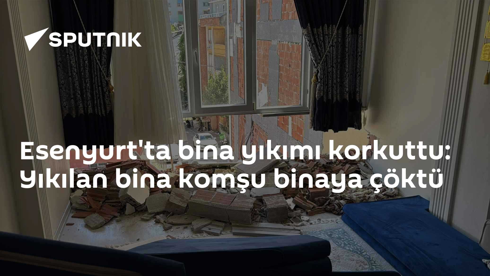 Esenyurt'ta bina yıkımı korkuttu: Yıkılan bina komşu binaya çöktü