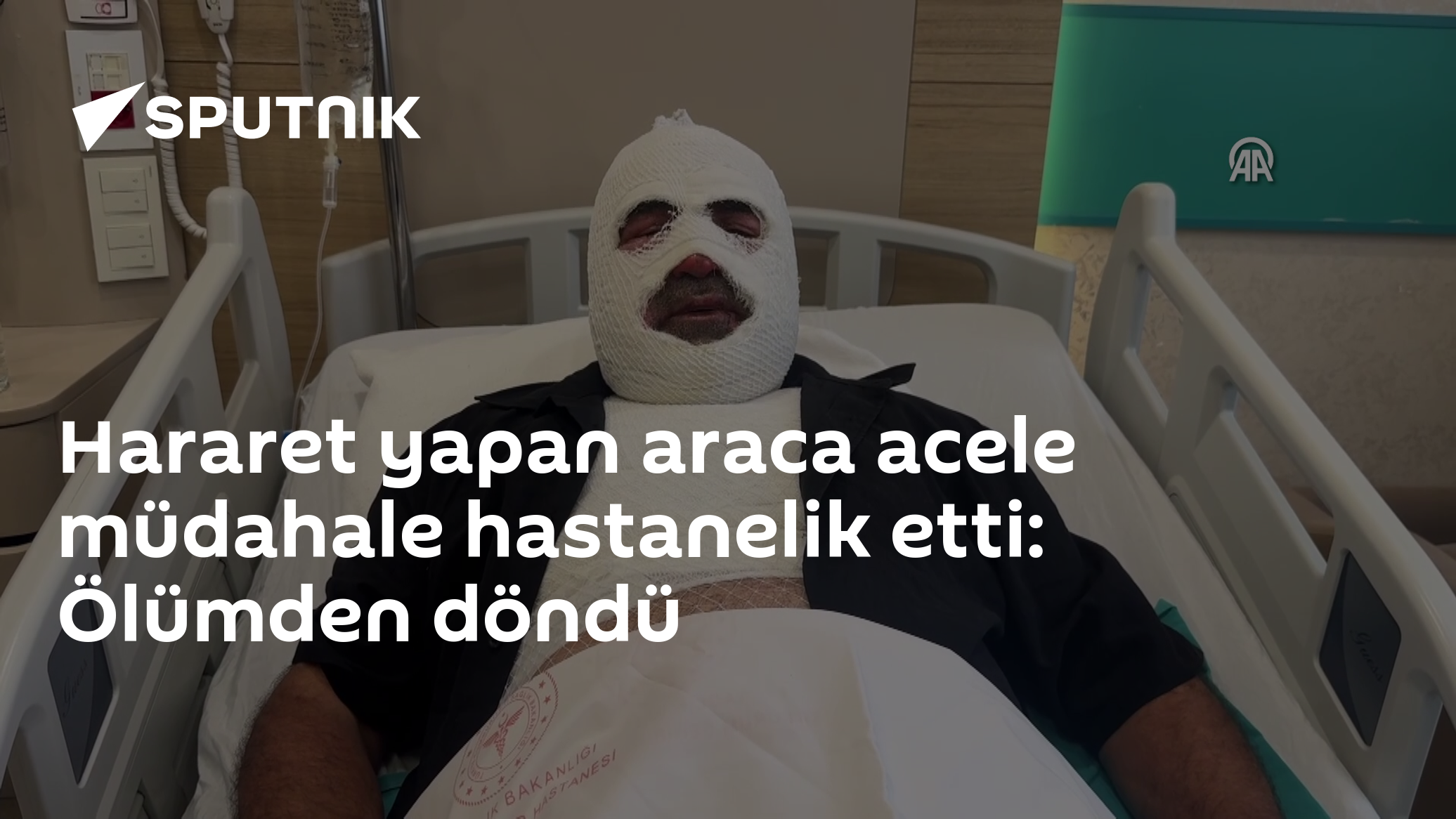 Hararet yapan araca acele müdahale hastanelik etti: Ölümden döndü