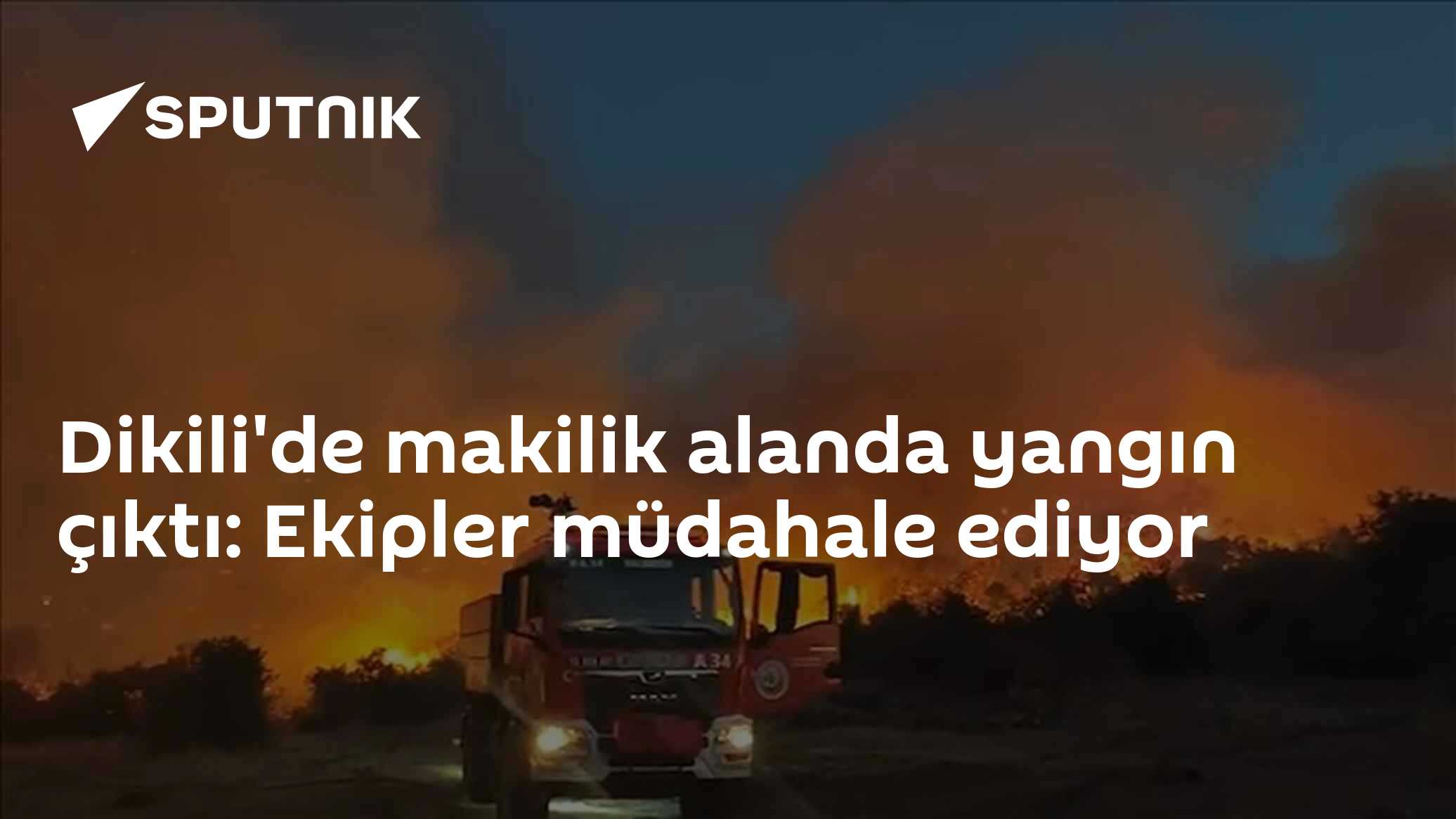 Dikili'de makilik alanda yangın çıktı: Ekipler müdahale ediyor