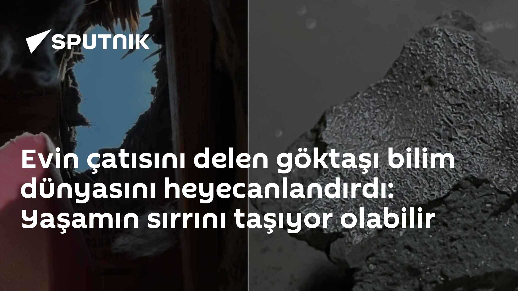 Evin çatısını delen göktaşı yaşamın sırrını taşıyor olabilir