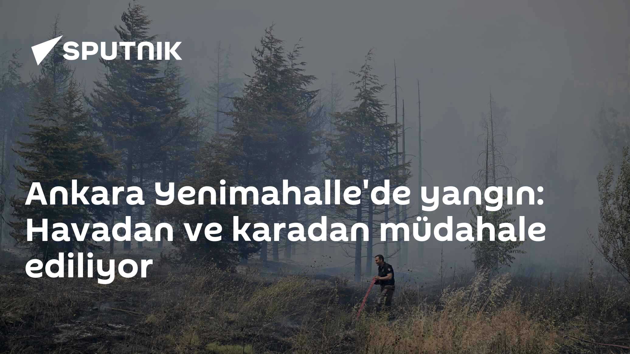 Ankara Yenimahalle'de ot yangınına havadan ve karadan müdahale