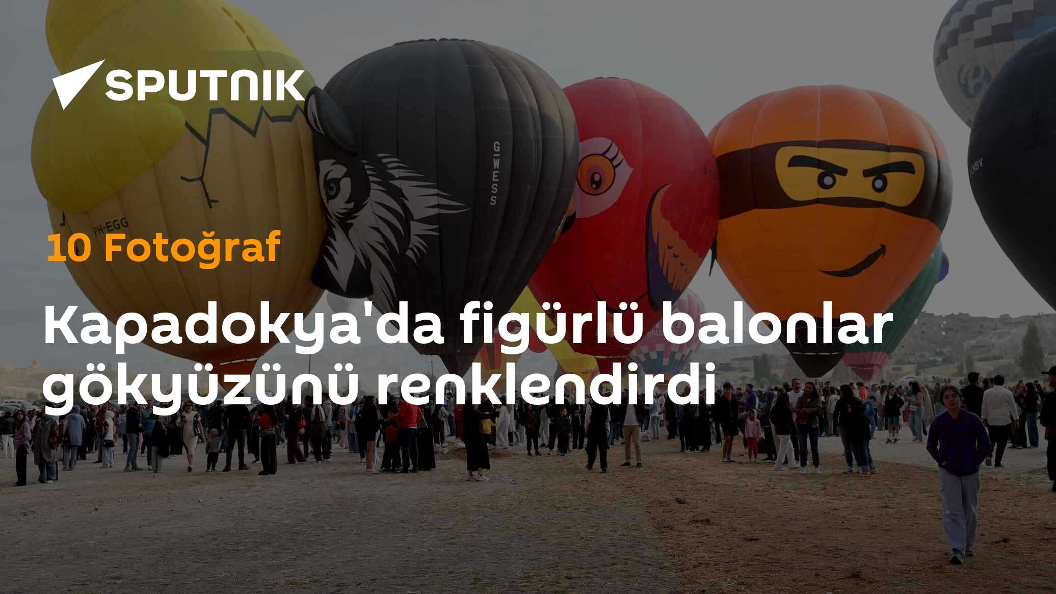 Kapadokya'da figürlü balonlar gökyüzünü renklendirdi
