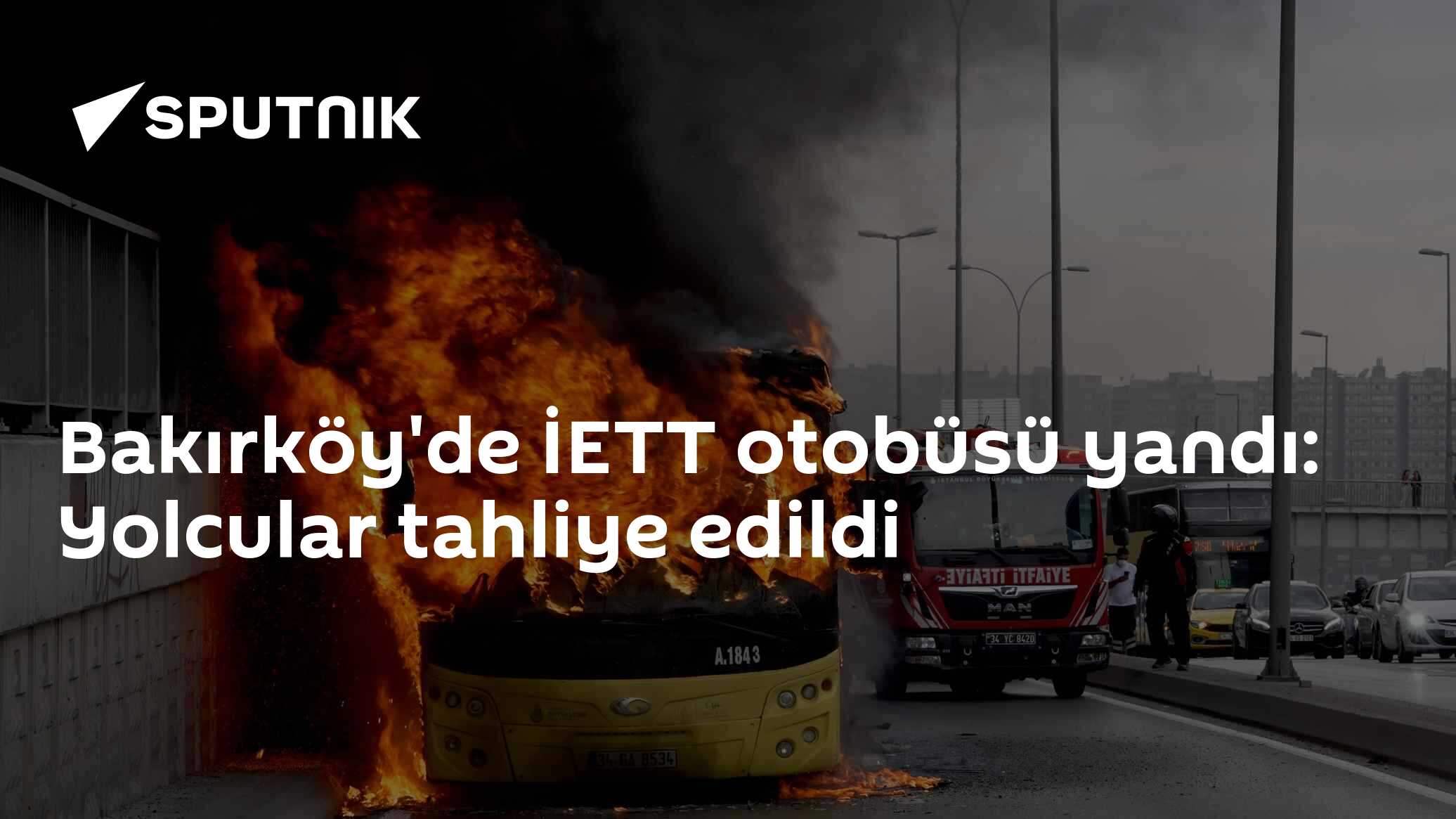 Bakırköy'de İETT otobüsü yandı: Yolcular tahliye edildi