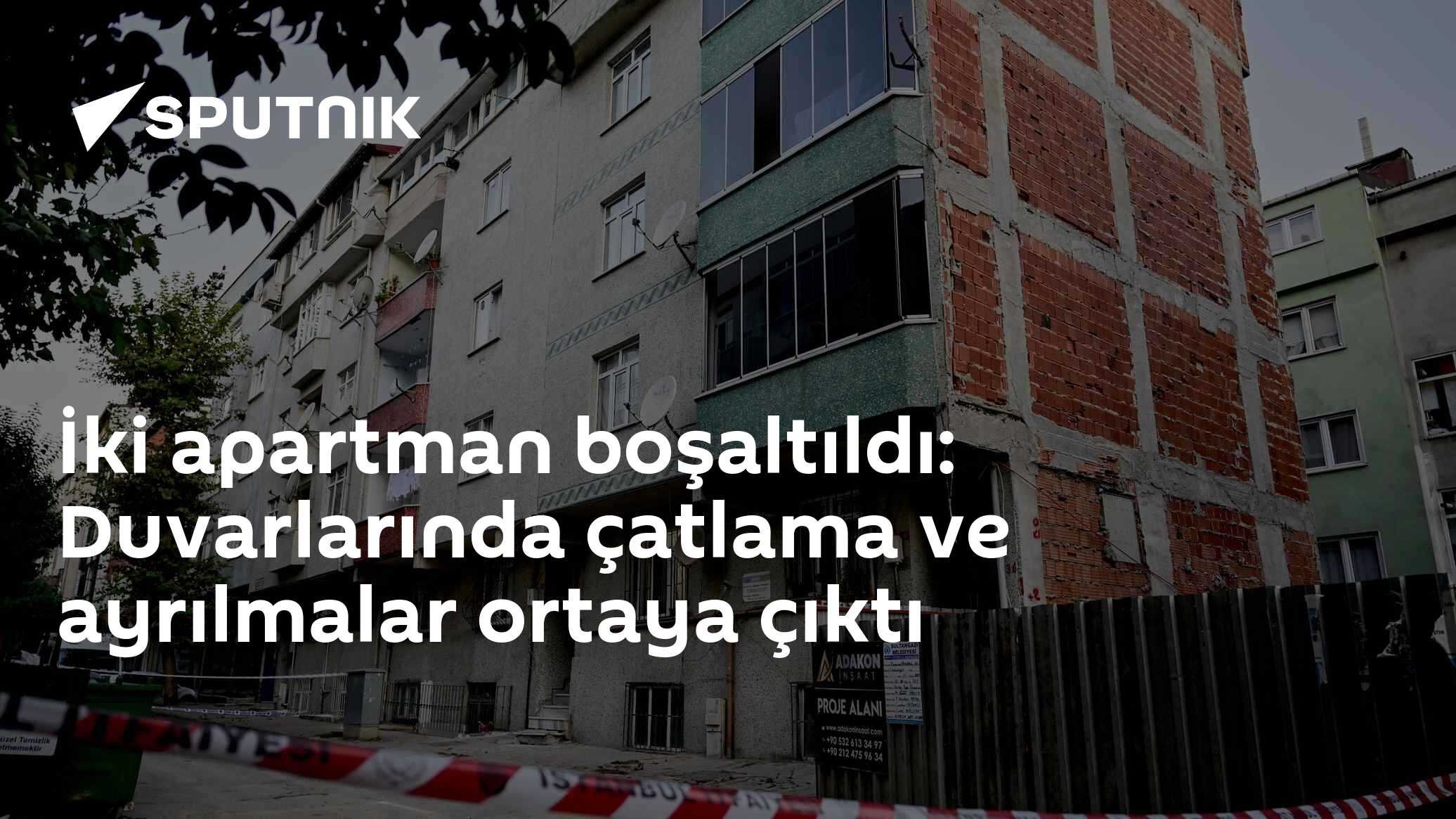 İki apartman boşaltıldı: Duvarlarında çatlama ve ayrılmalar ortaya çıktı