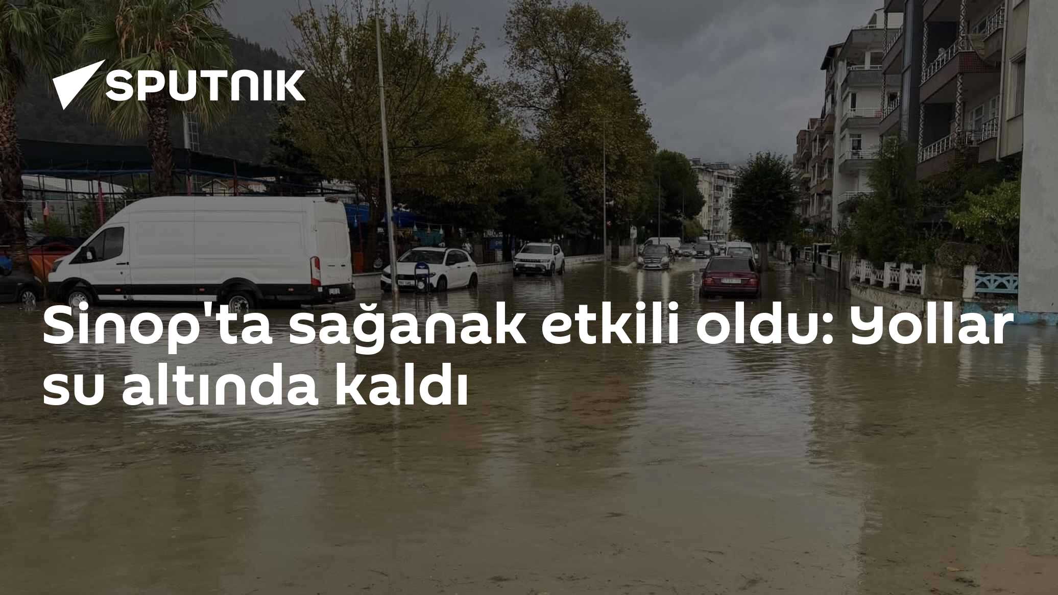 Sinop'ta sağanak etkili oldu: Yollar su altında kaldı