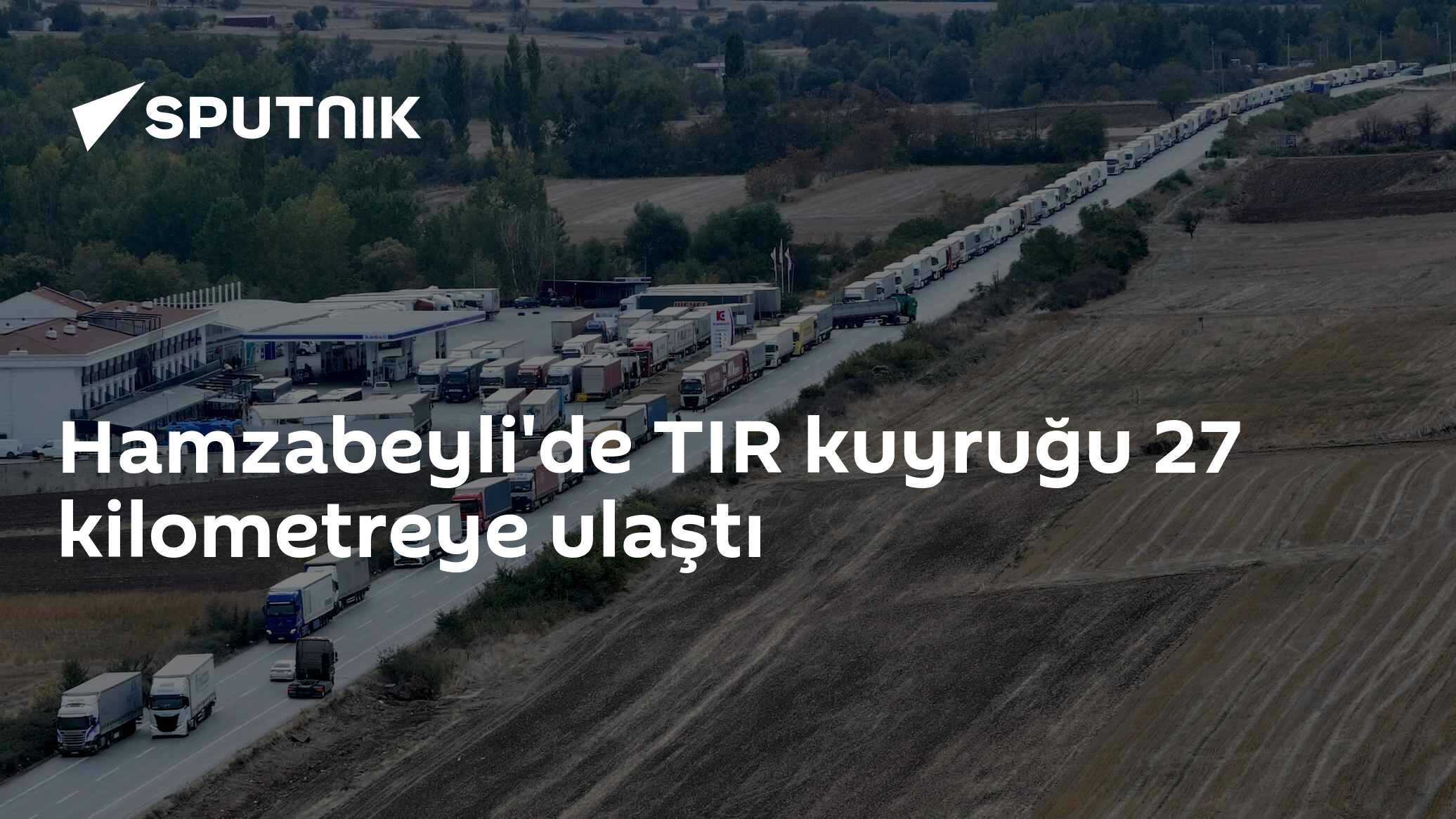 Hamzabeyli'de 27 Kilometrelik Tır Kuyruğu
