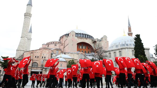 Ayasofya Meydanı'nda '15 Temmuz' konulu koreografi - Sputnik Türkiye
