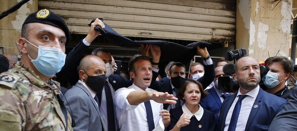 Fransa Cumhurbaşkanı Emmanuel Macron, Lübnan'da - Sputnik Türkiye
