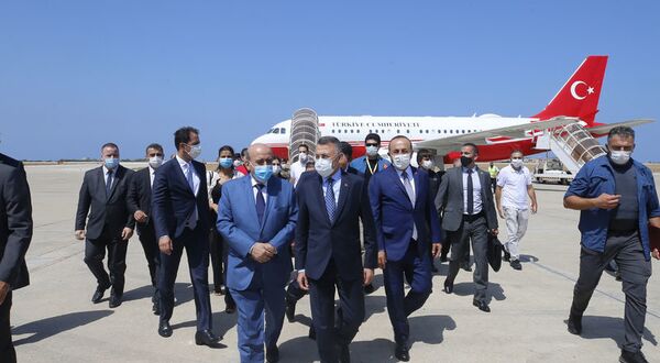 Fuat Oktay - Mevlüt Çavuşoğlu - Lübnan - Beyrut - Sputnik Türkiye