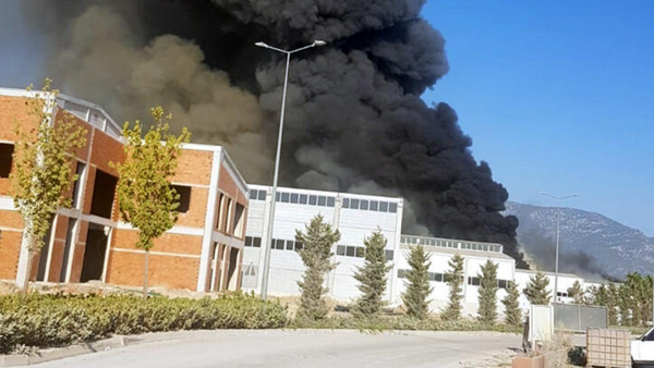 Antalya'da fabrika yangını - Sputnik Türkiye