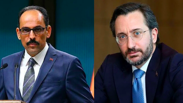 Cumhurbaşkanlığı Sözcüsü İbrahim Kalın ile İletişim Başkanı Fahrettin Altun - Sputnik Türkiye
