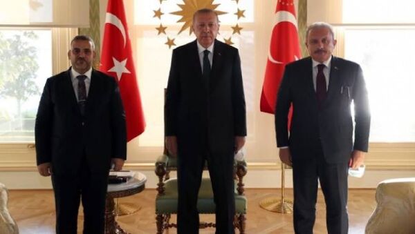 Cumhurbaşkanı Erdoğan, Libya Yüksek Devlet Konseyi Başkanı Mişri'yi kabul etti - Sputnik Türkiye
