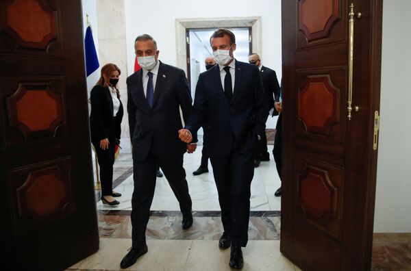 Macron, resmi ziyaret kapsamında Irak'ta: Destek için buradayız - Sputnik Türkiye