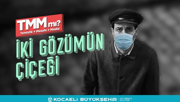 Kocaeli'de Yeşilçam sanatçılarının fotoğraflarıyla maske çağrısı - Sputnik Türkiye
