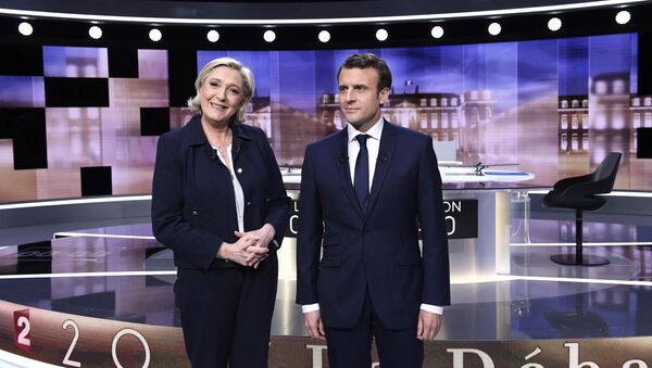 Emmanuel Macron ve Marine Le Pen - Sputnik Türkiye