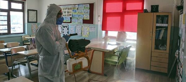 Okul, koronavirüs, temizlik - Sputnik Türkiye