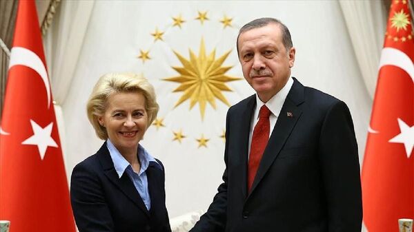 Cumhurbaşkanı Erdoğan-AB Komisyonu Başkanı Ursula Von Der Leyen - Sputnik Türkiye