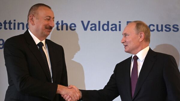 İlham Aliyev, Vladimir Putin - Sputnik Türkiye