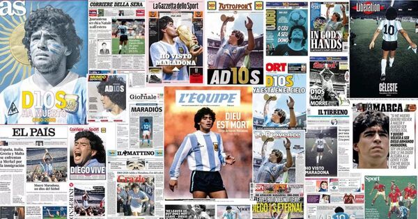 Maradona'nın ölümü Avrupa basınında geniş yer buldu: İngiltere'deki manşetler tepki çekti - Sputnik Türkiye