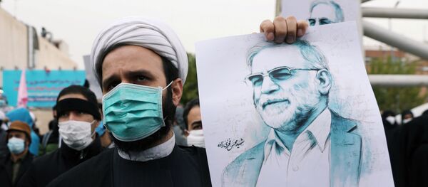 İranlı nükleer bilimci Muhsin Fahrizade'ye düzenlenen suikast Tahran'da protesto edildi. İranlı nükleer bilimci Muhsin Fahrizade'ye düzenlenen suikast Tahran'da protesto edildi. - Sputnik Türkiye